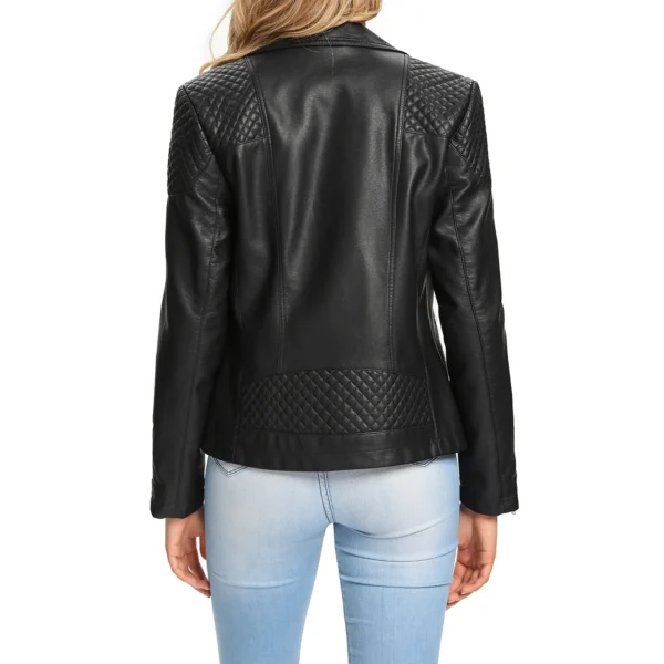 Slizz Womens Faux Leather Jacket - Image 2